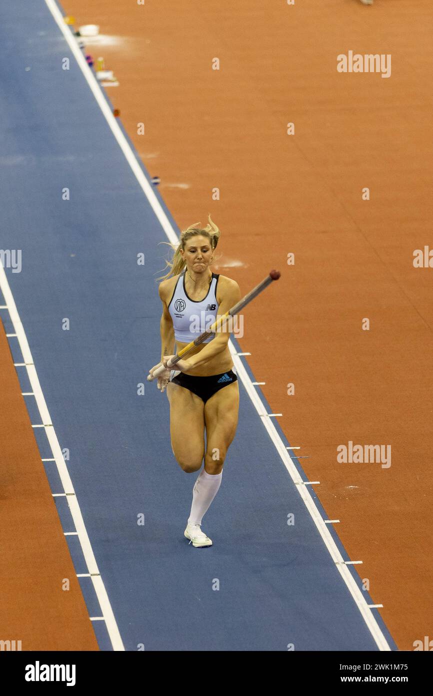Birmingham, 17 February 2024, Women Pole Vault Final CAUDERY Molly