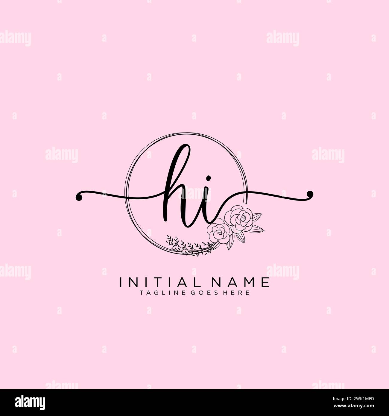 Handwriting font hi hi-res stock photography and images - Alamy