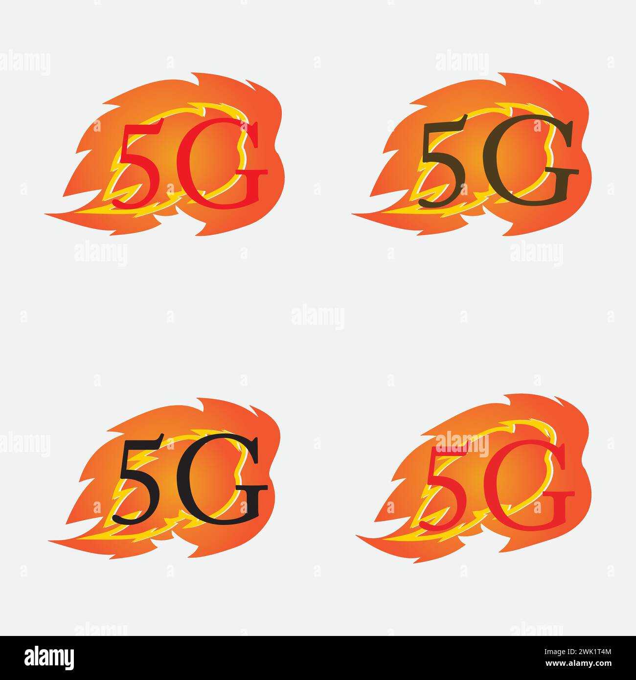 5 G icon set logo vector Stock Vector Image & Art - Alamy