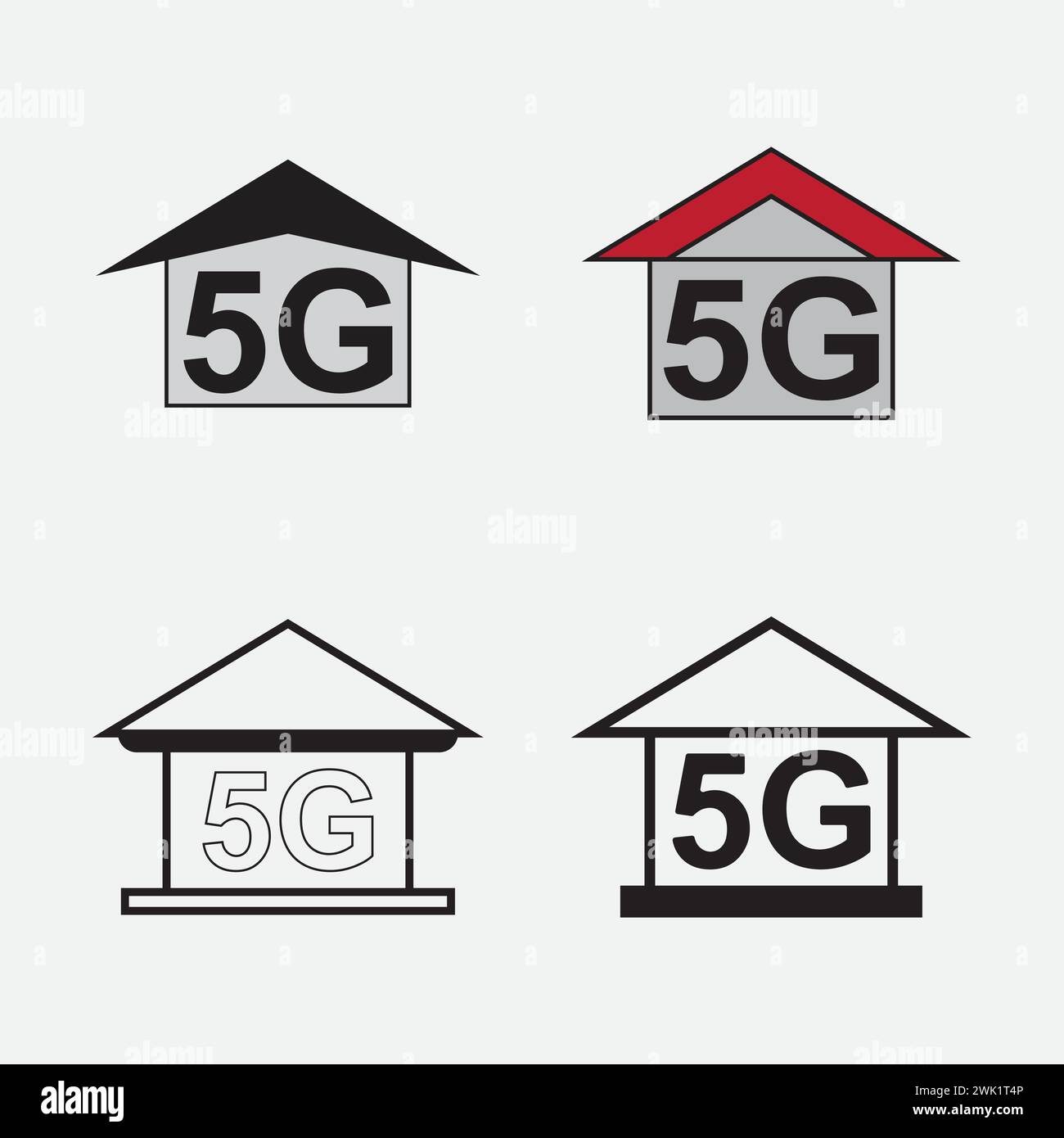 5 G icon set logo vector Stock Vector Image & Art - Alamy