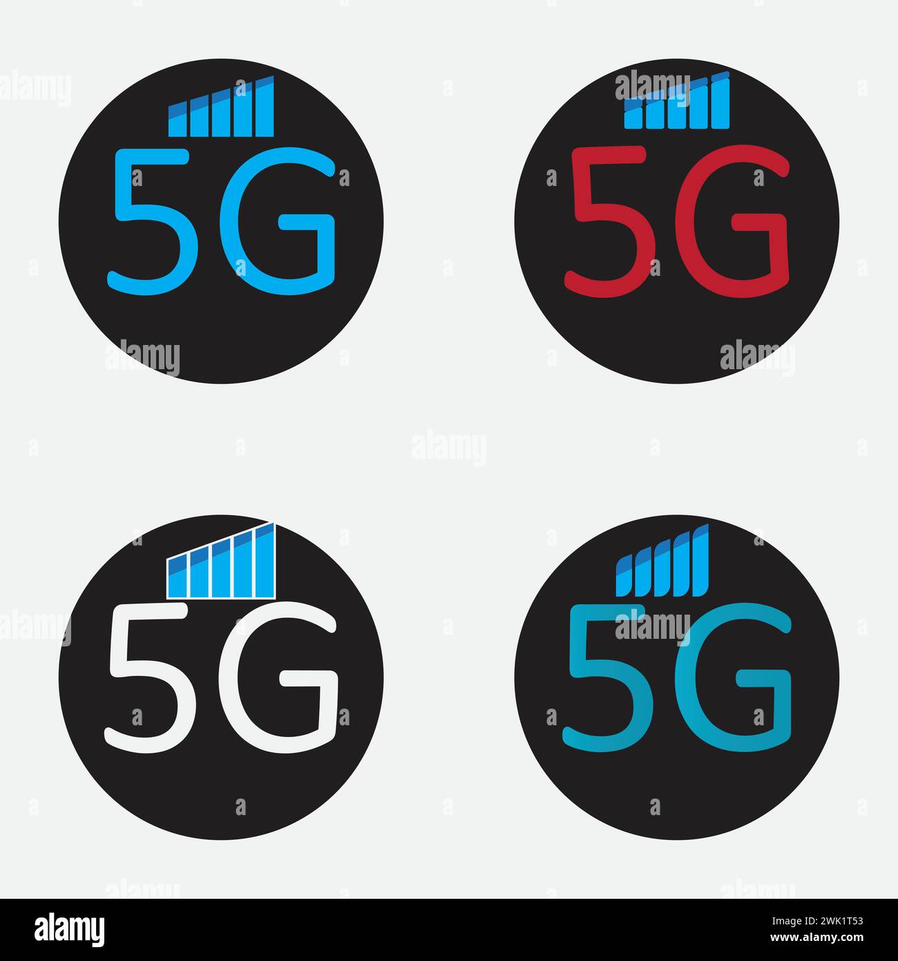 5 G icon set logo vector Stock Vector Image & Art - Alamy