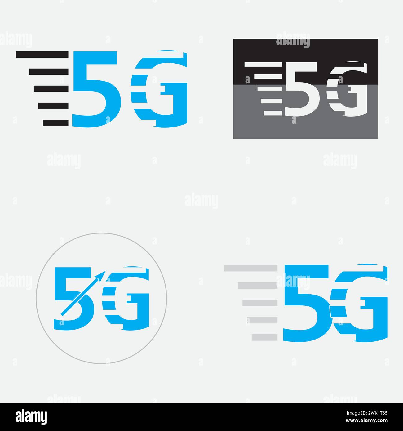 5 G icon set logo vector Stock Vector Image & Art - Alamy