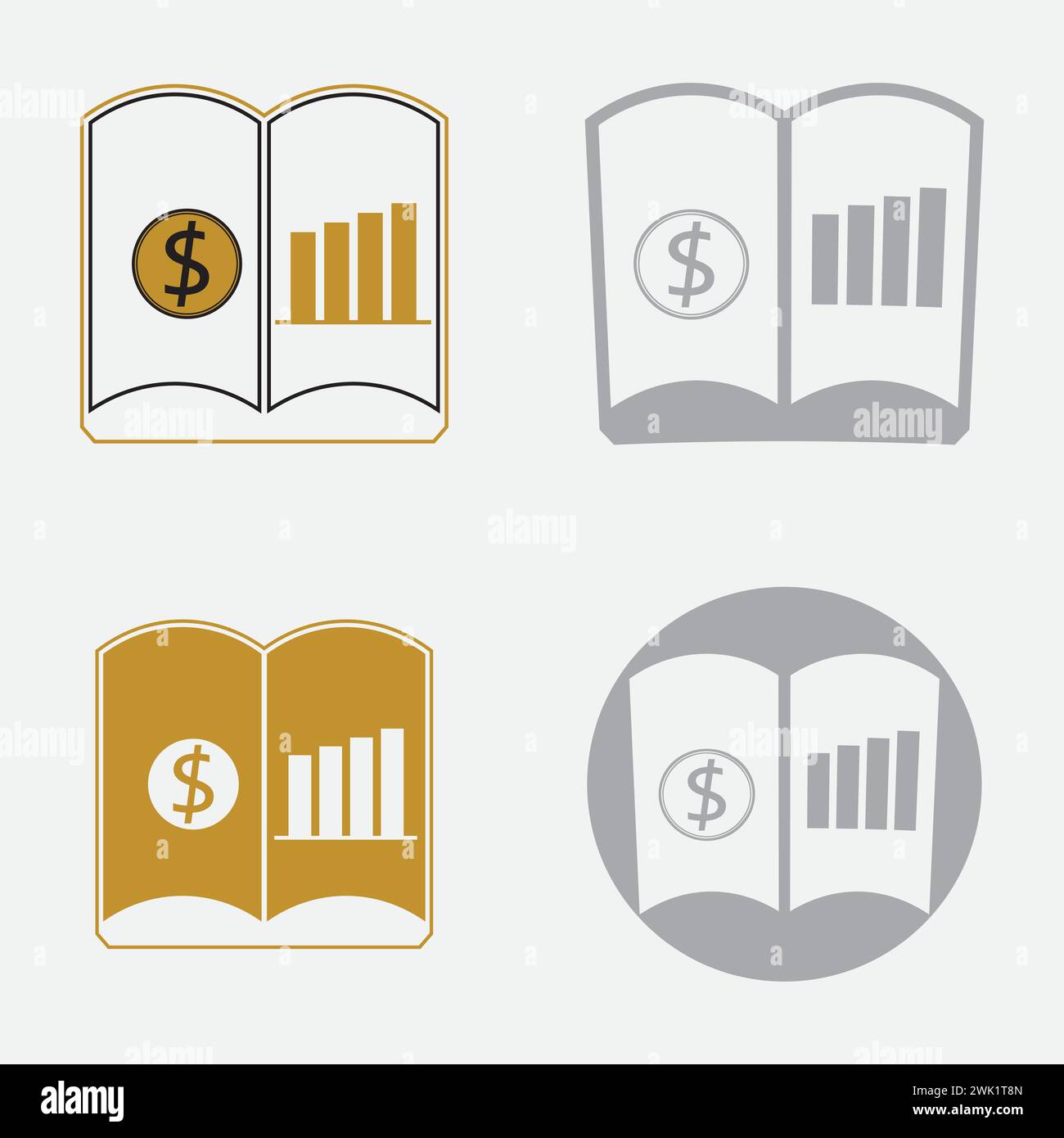 Accounting icon set logo vector Stock Vector Image & Art - Alamy