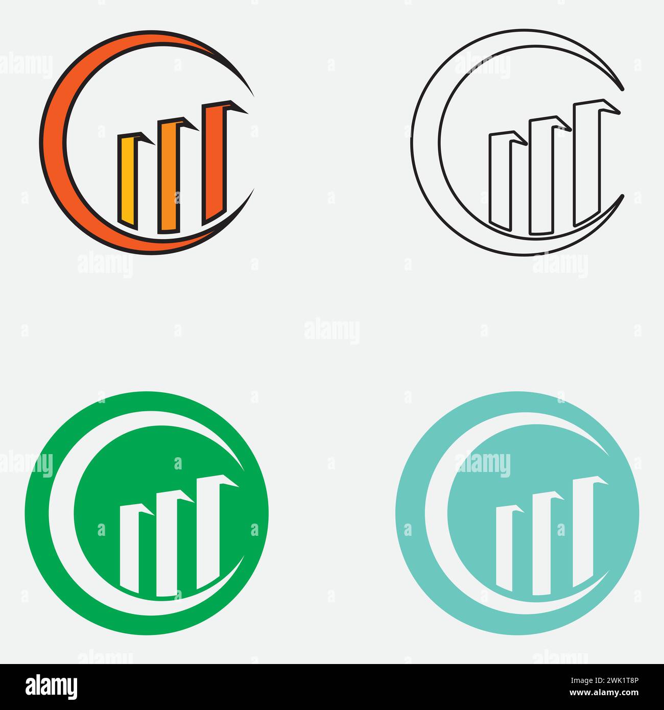 Accounting icon set logo vector Stock Vector Image & Art - Alamy