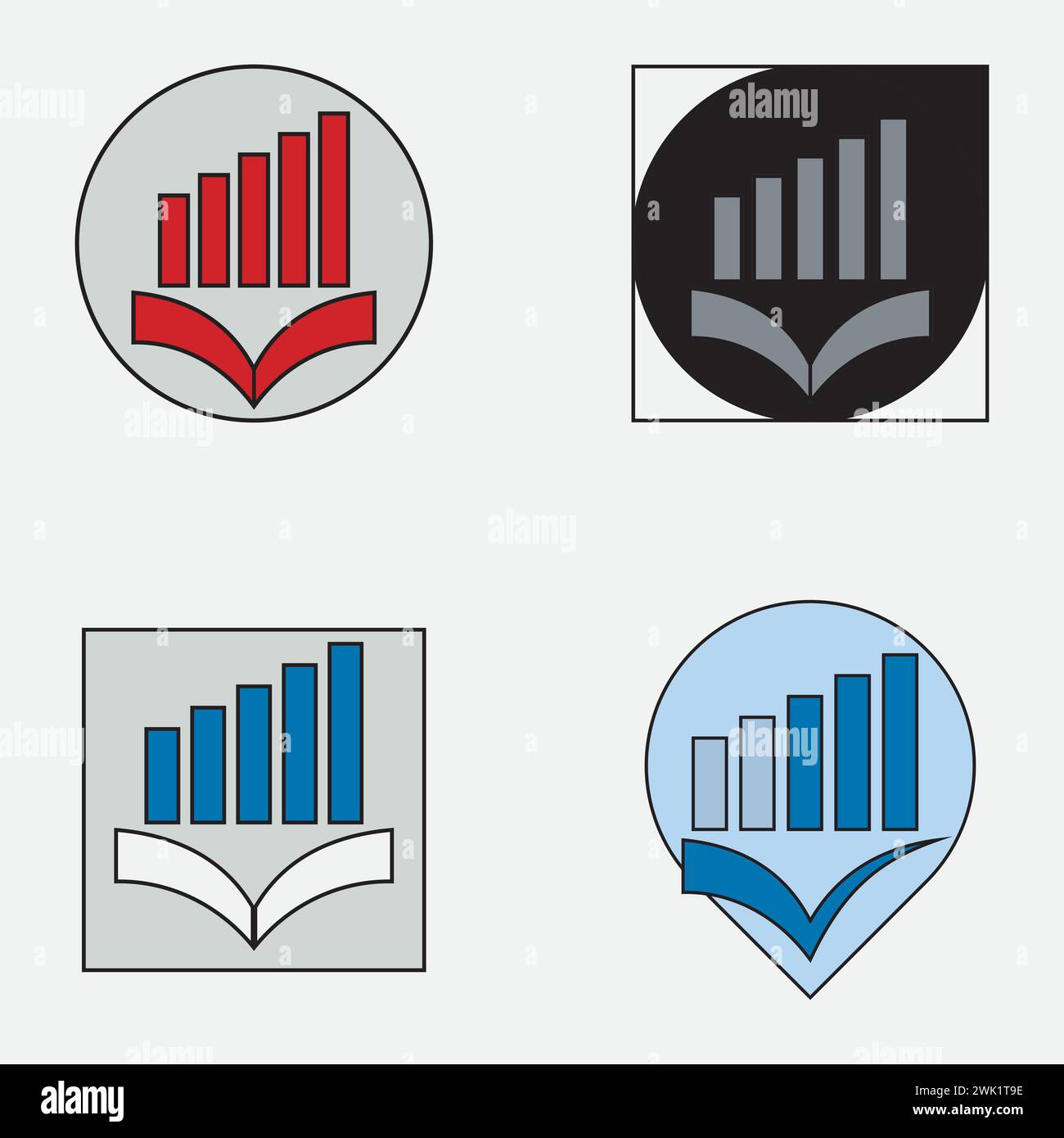Accounting icon set logo vector Stock Vector Image & Art - Alamy