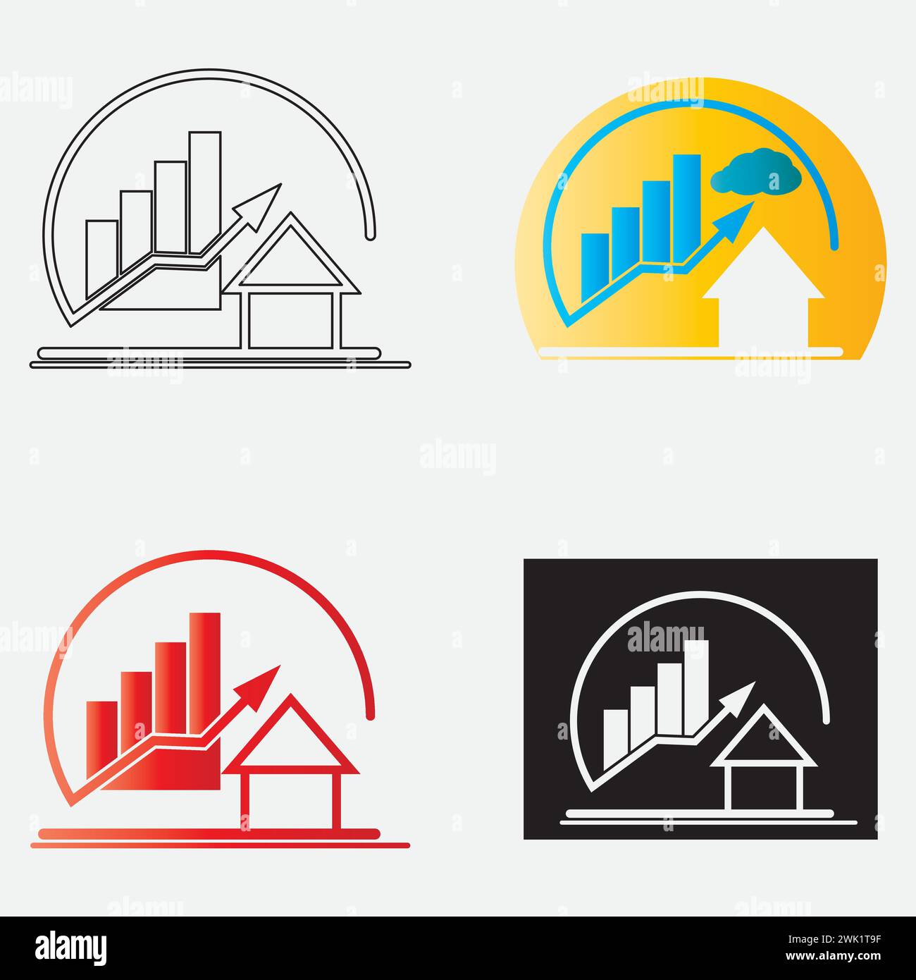 Accounting icon set logo vector Stock Vector Image & Art - Alamy