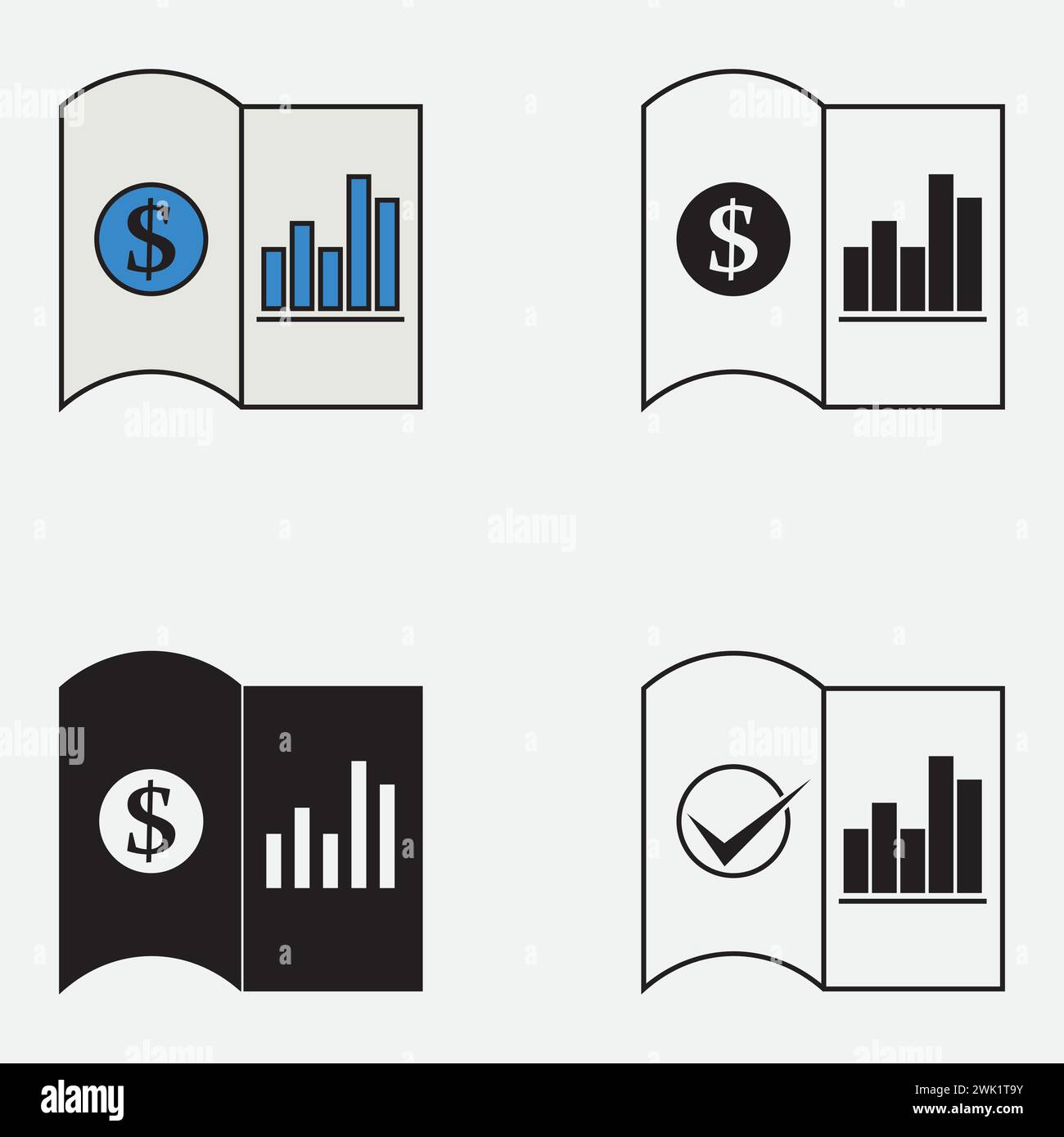 Accounting icon set logo vector Stock Vector Image & Art - Alamy