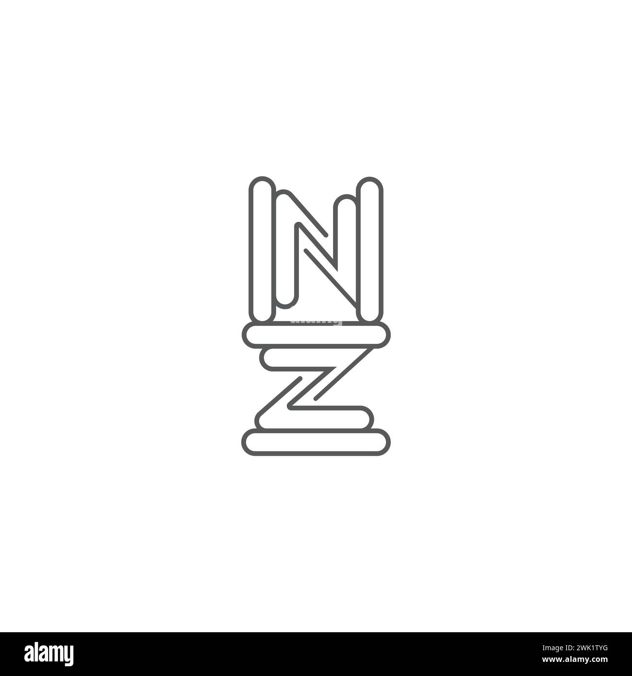Alphabet Initials logo ZN, NZ, Z and N Stock Vector Image & Art - Alamy
