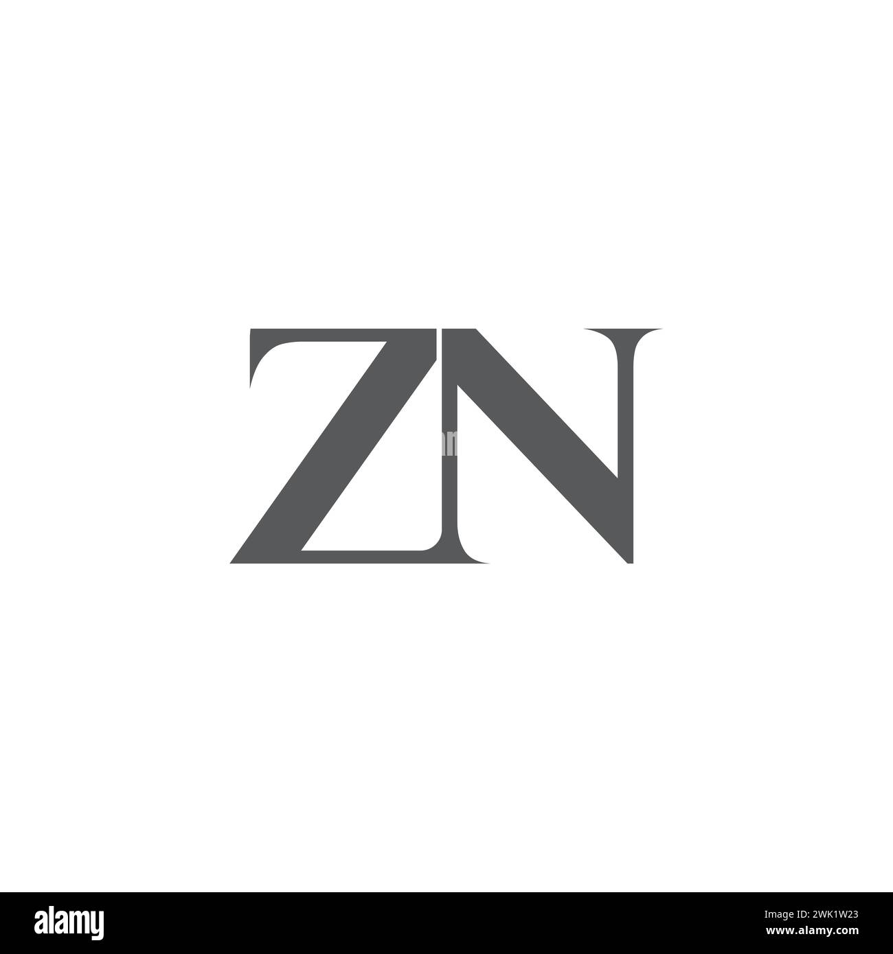 Alphabet Initials logo ZN, NZ, Z and N Stock Vector Image & Art - Alamy