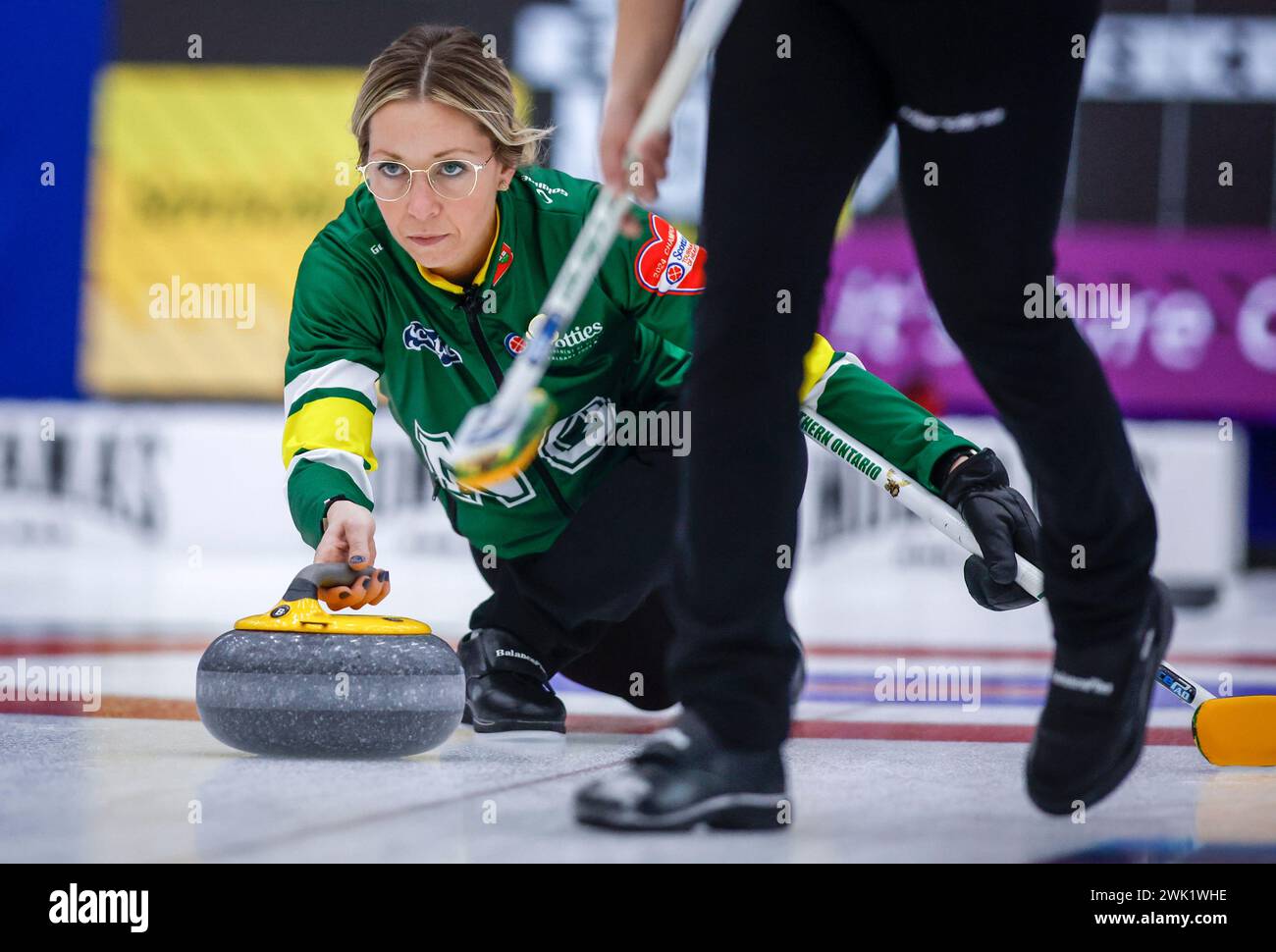 Calgary, Canada. 17th Feb, 2025. Team Northern Ontario skip Krista
