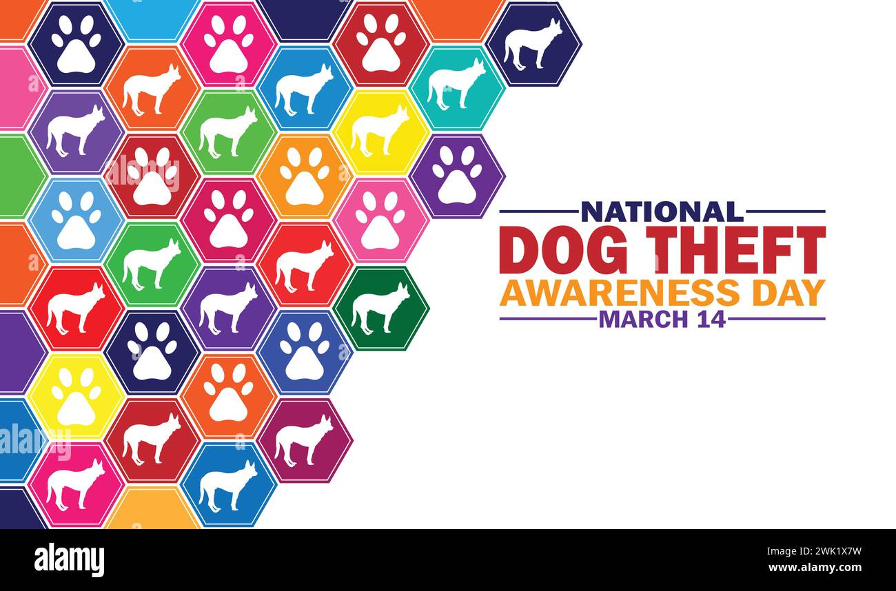 National Dog Theft Awareness Day wallpaper with typography. National