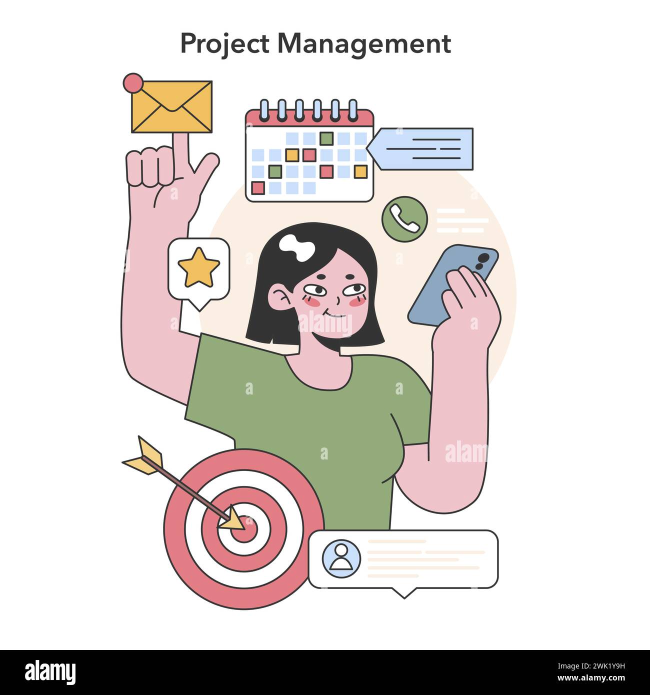 Project Management Visualization Organized Female Project Manager With 