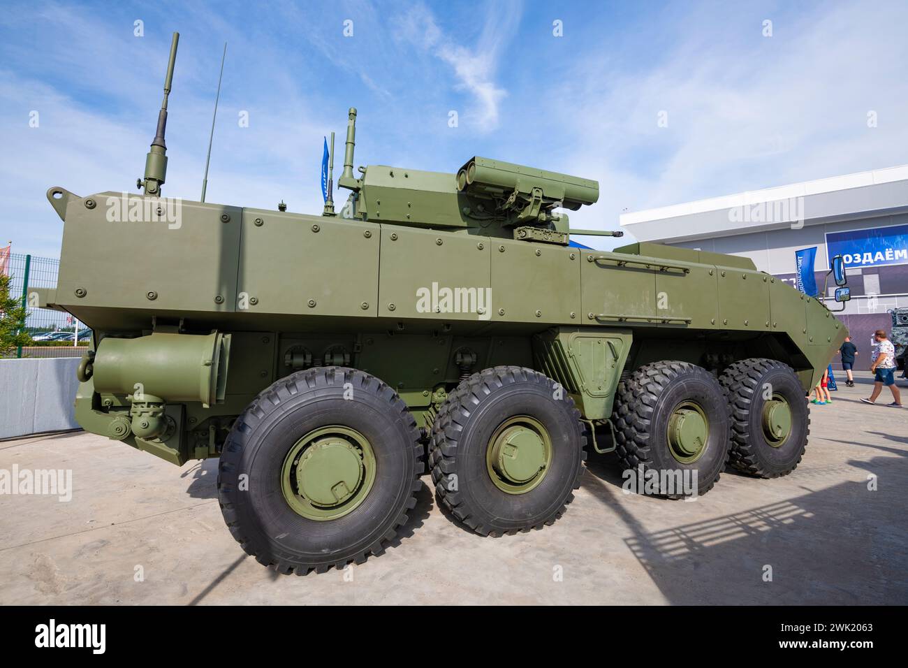 MOSCOW REGION, RUSSIA - AUGUST 19, 2022: K-17 'Boomerang' infantry fighting vehicle on the international military forum 'Army-2022', Patriot Park Stock Photo