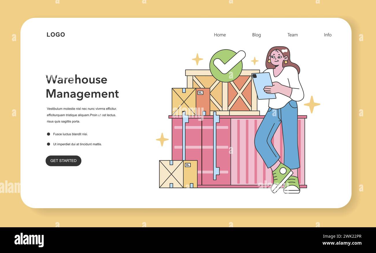 Warehouse Management concept. Diligent coordinator with clipboard