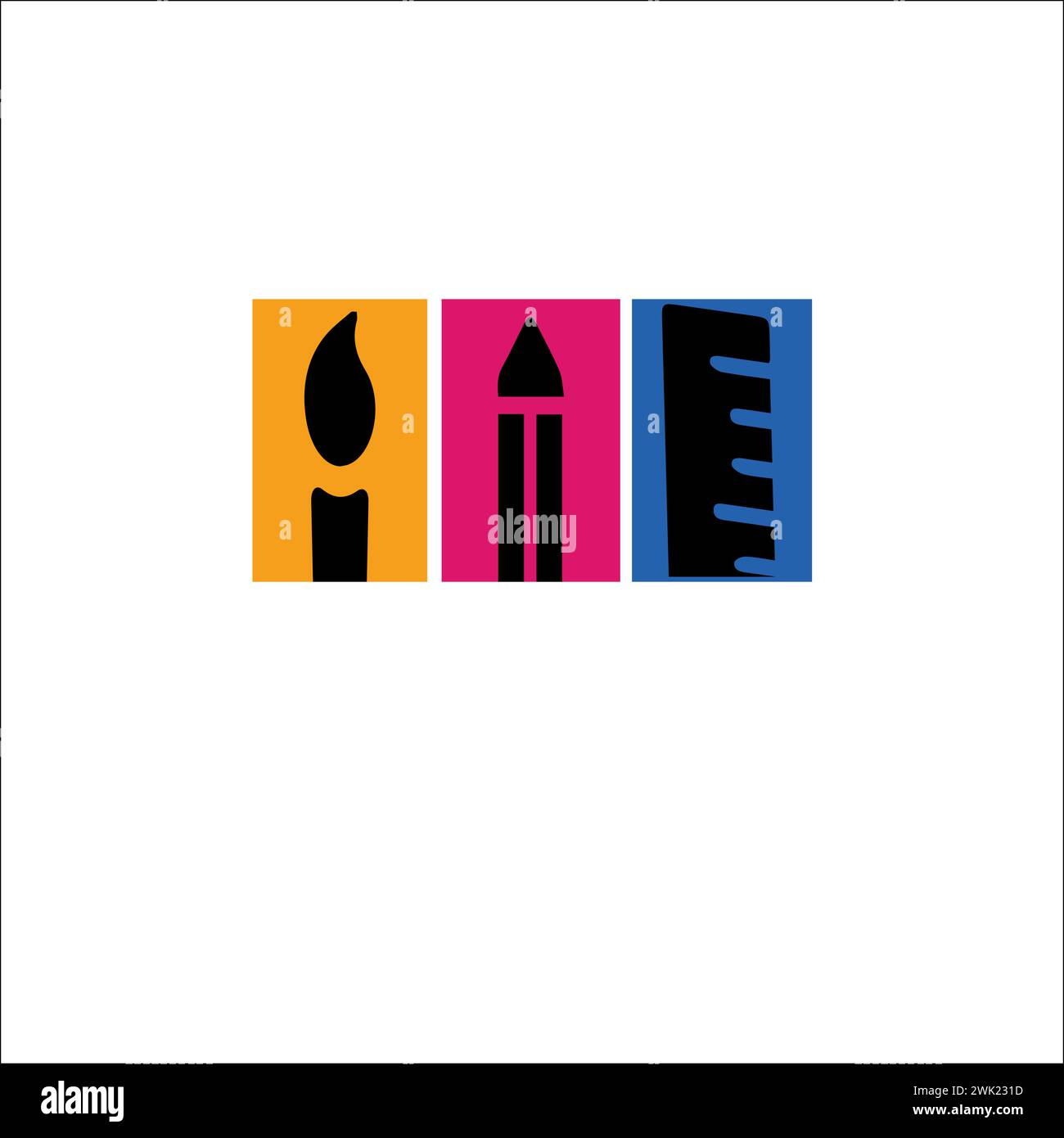 Unique and creative Stationary logo. Stock Vector