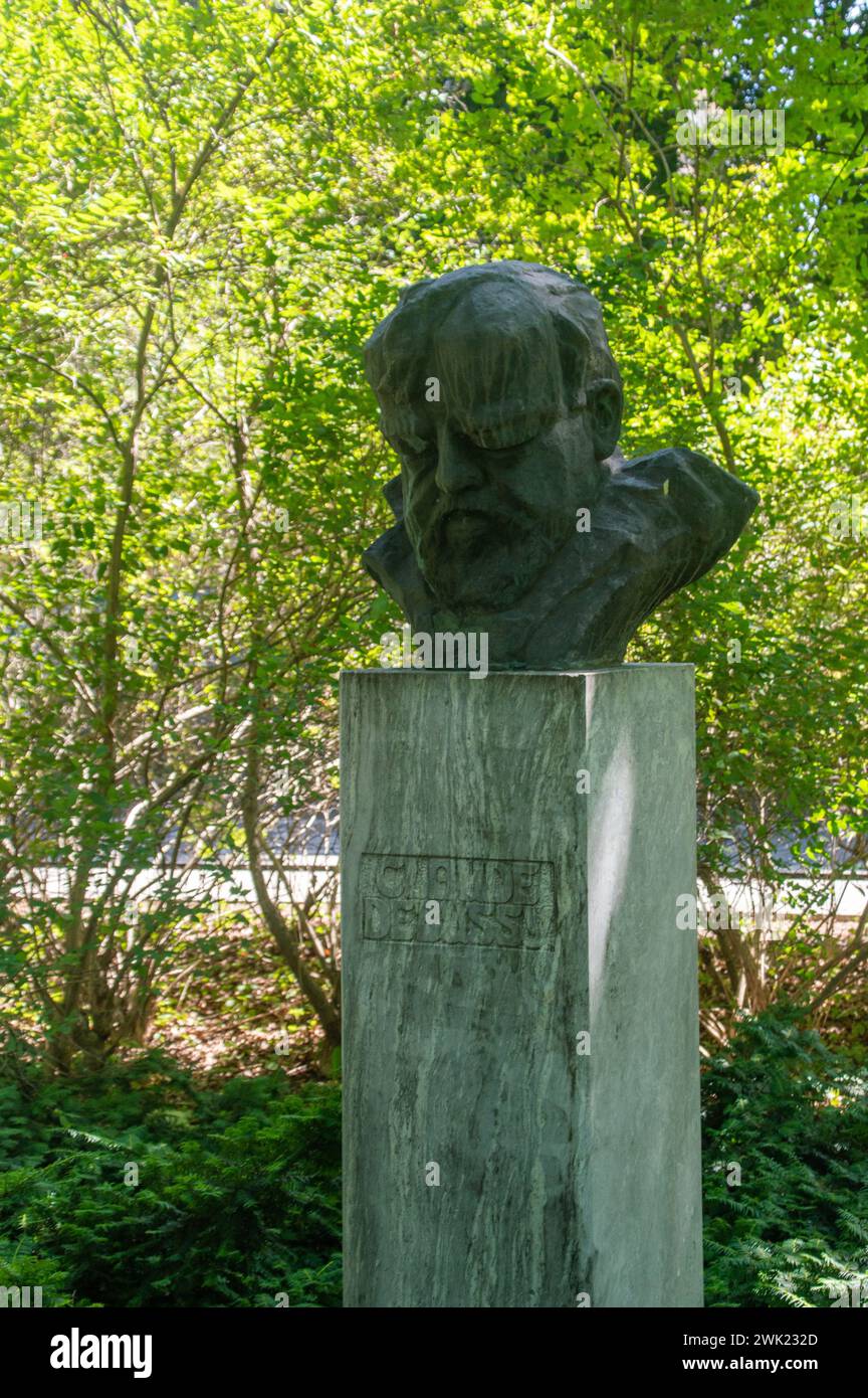 Bydgoszcz, Poland - July 9, 2023: Bust of French composer, Claude Debussy. Stock Photo