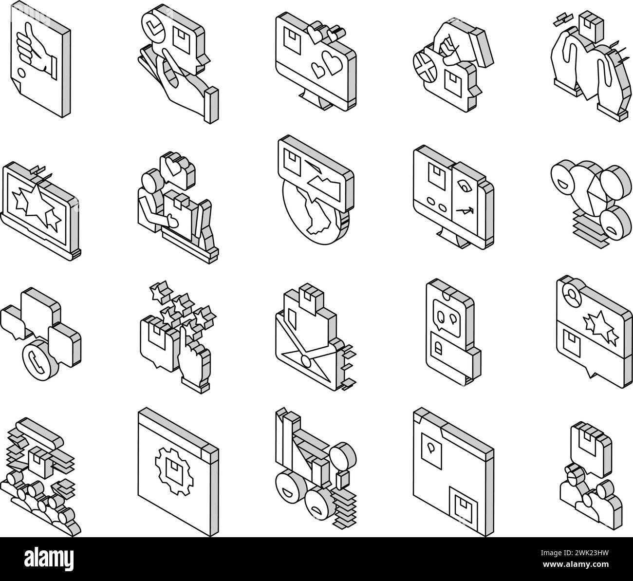 Feedback collection logo Black and White Stock Photos & Images - Alamy