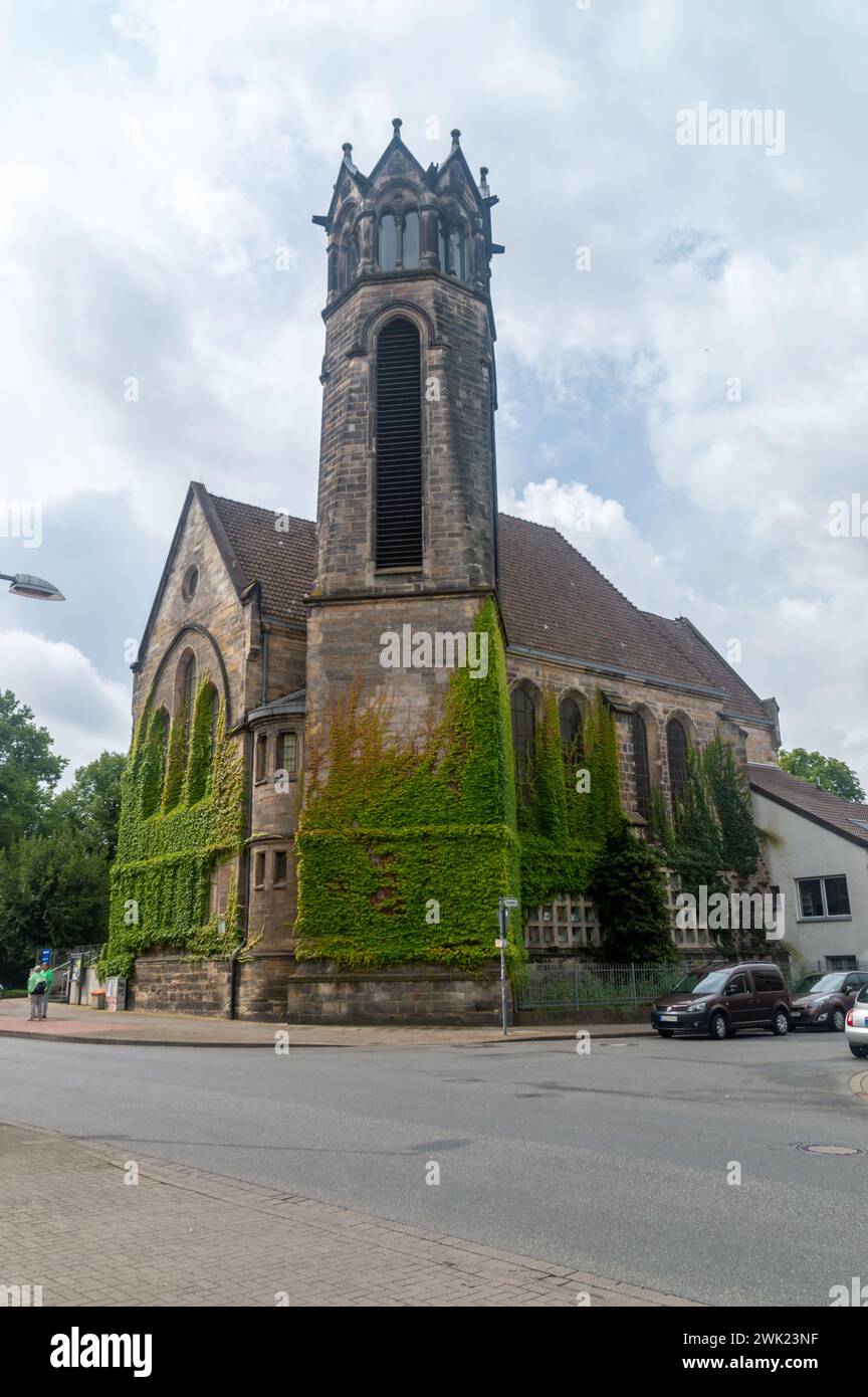 Hanover, Germany - July 29, 2023: The Reformed Church is an Evangelical Reformed church in the Calenberger Neustadt district of Hanover. Stock Photo