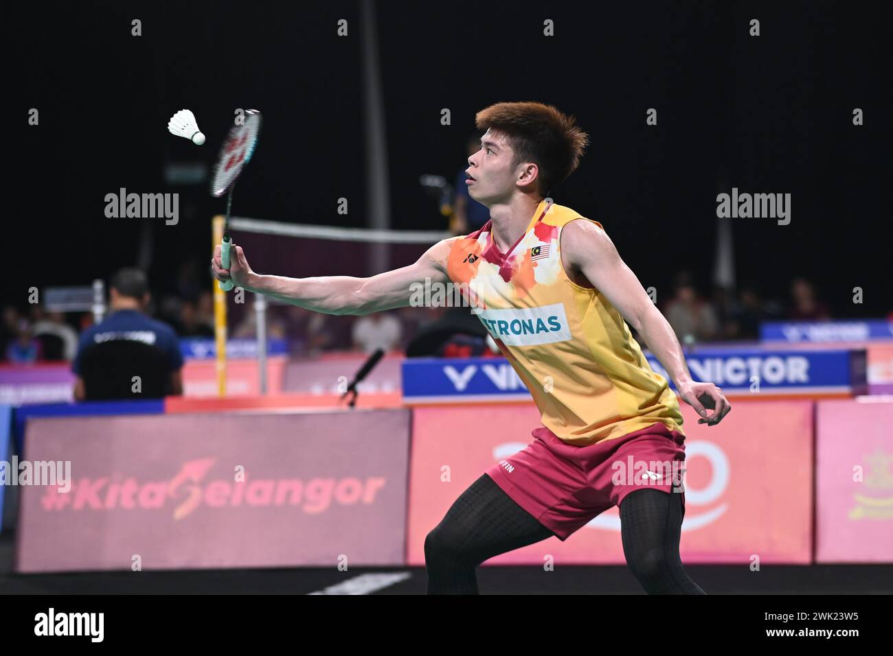 Shah Alam, Malaysia. 17th Feb, 2024. Leong Jun Hao of Malaysia competes ...