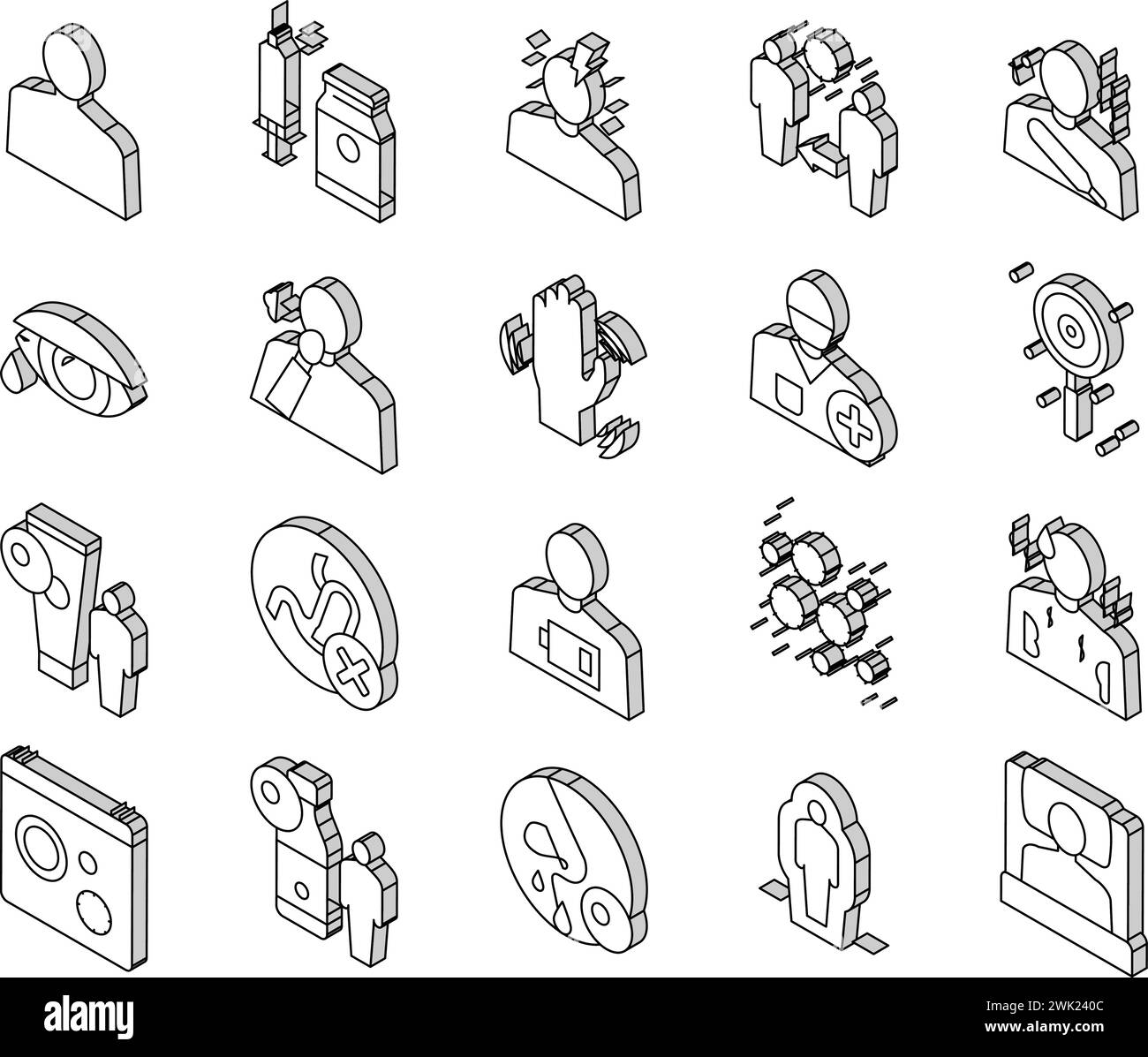 Chicken Pox Disease Collection isometric icons set vector Stock Vector ...