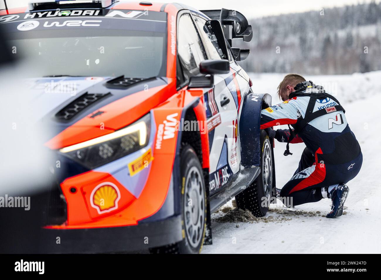 LAPPI Esapekka, Hyundai I20 Rally1, portrait during the Rally Sweden ...
