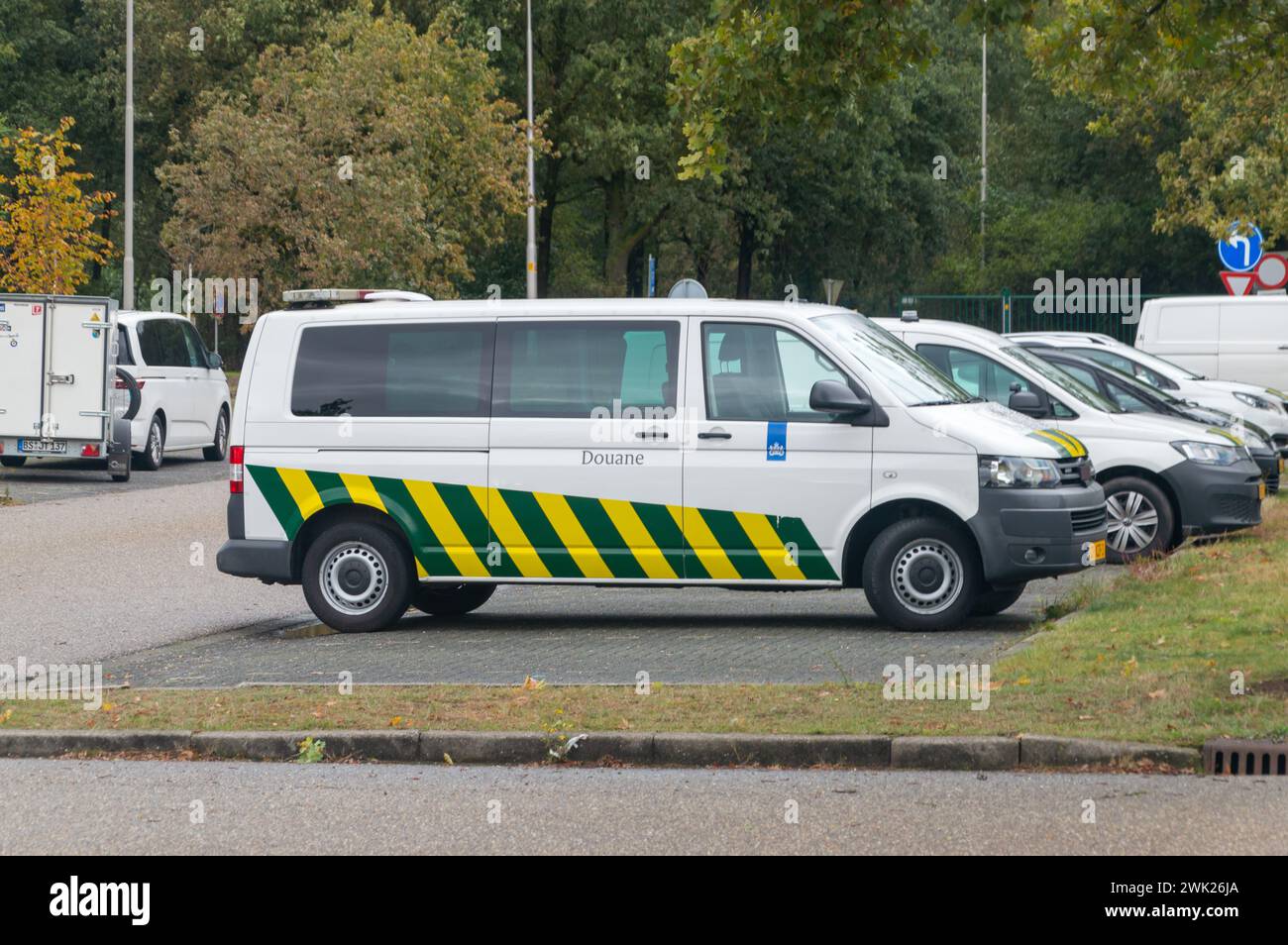 De Lutte, Nederland - October 21, 2023: Car of customs house (douane) in Nederland. Stock Photo
