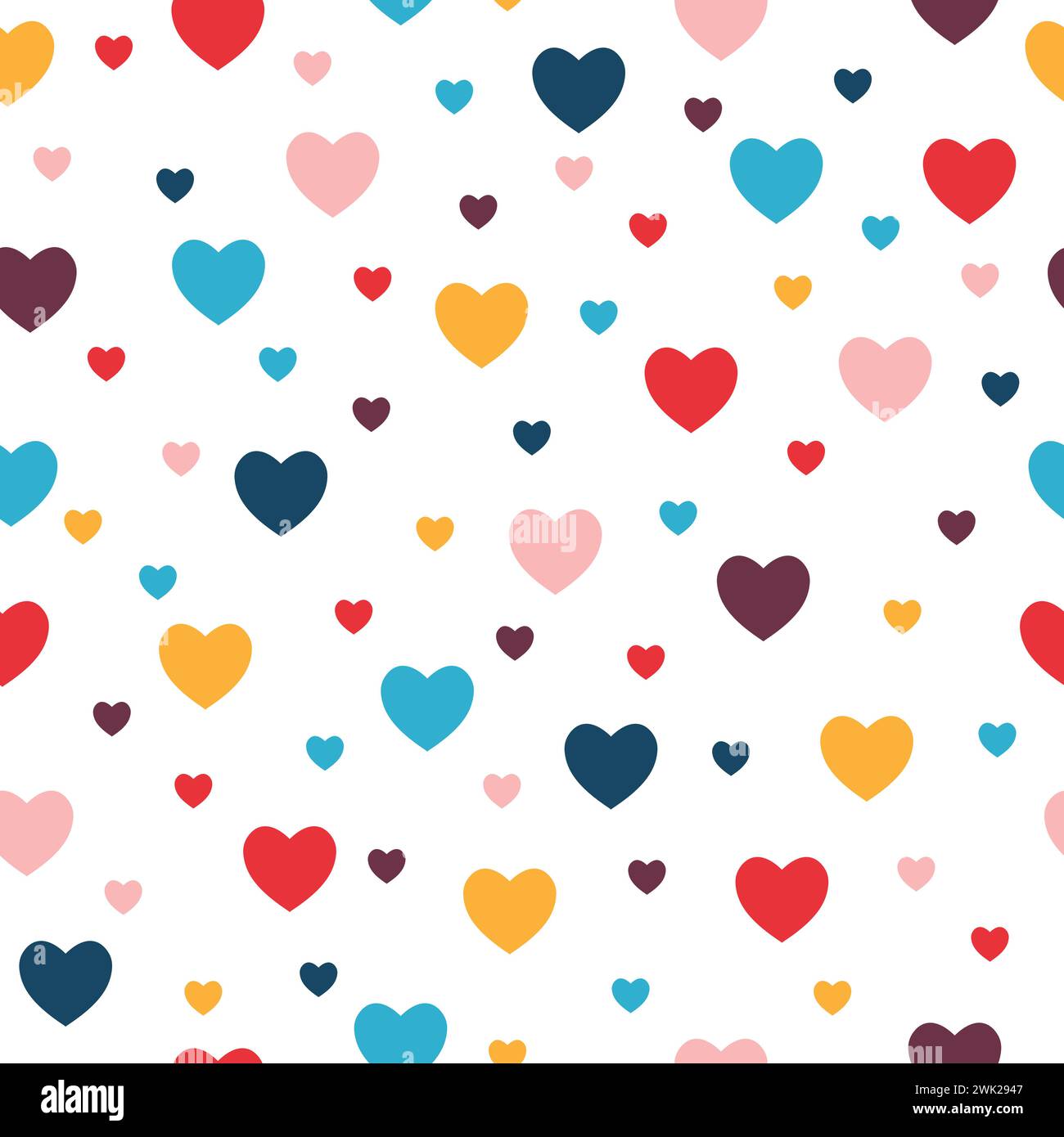 Simple and cute seamless heart pattern Stock Vector