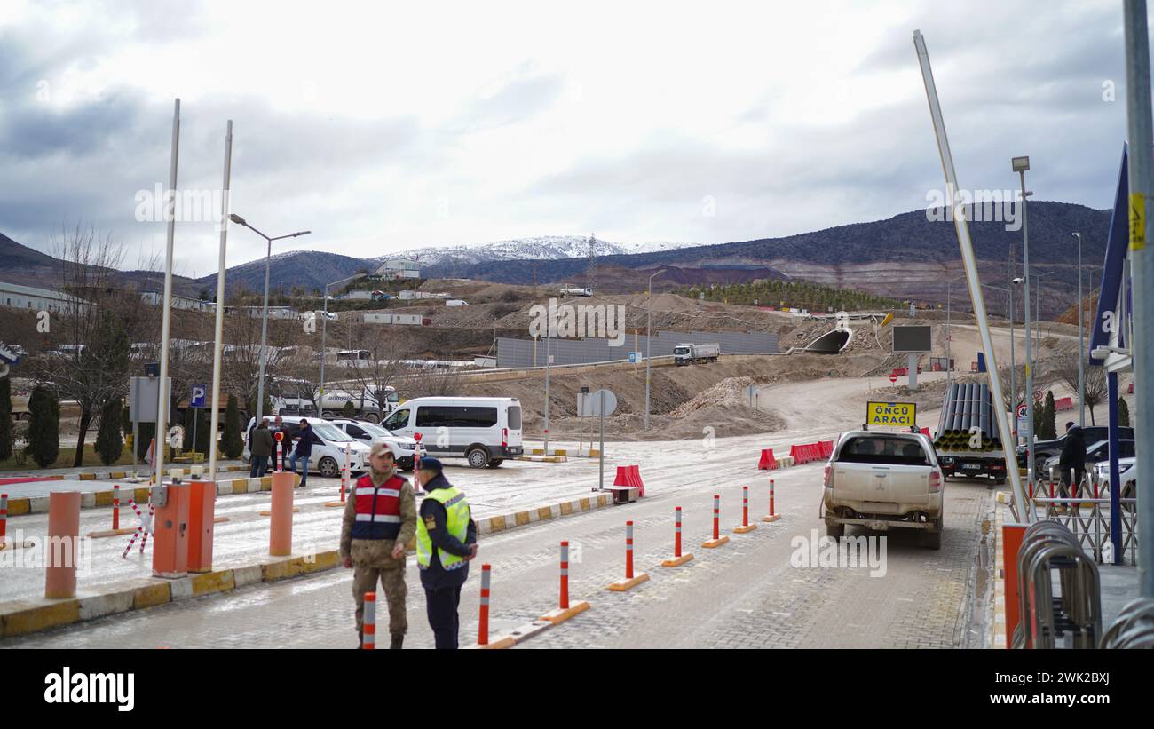 February 18, 2024, Erzincan, °Lic, Turkey: Search and rescue efforts are continuing on the 6th day of the mining disaster in the Ã‡Ã¶pler mining area of ''‹''‹Erzincan's Ä°lic district. (Credit Image: © Sedat Elbasan/ZUMA Press Wire) EDITORIAL USAGE ONLY! Not for Commercial USAGE! Stock Photo