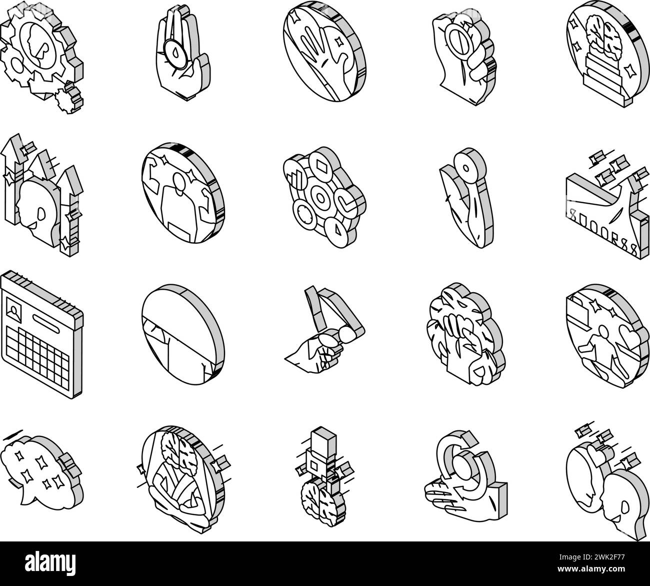 motivation human success isometric icons set vector Stock Vector Image ...