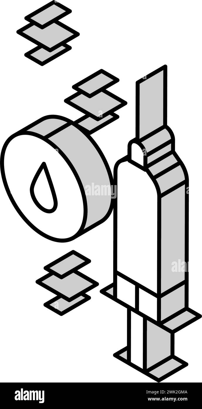 injection anesthesia isometric icon vector illustration Stock Vector ...