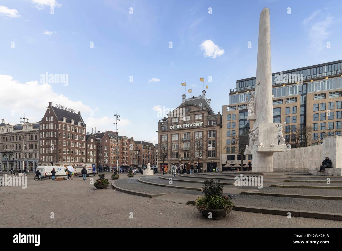 National war memorial on Dam Square in Amsterdam for the commemoration ...