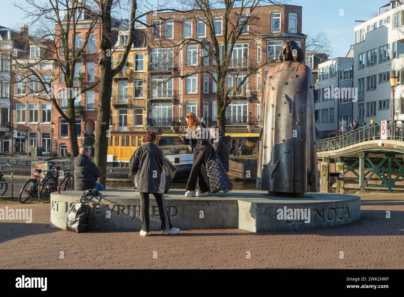 Statue of the Dutch philosopher Spinoza - Spinoza Monument, in the