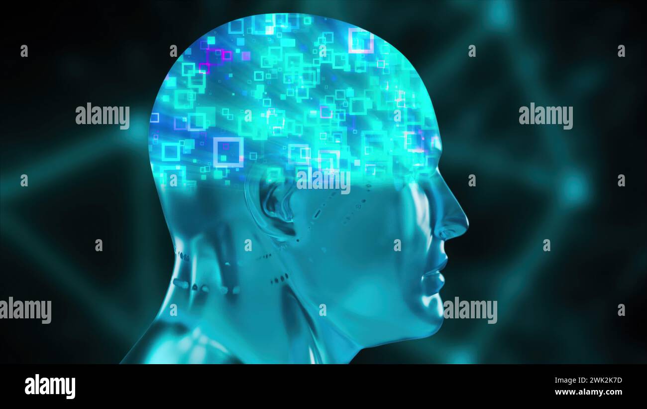 Ai Brain System. Computer generated 3d render Stock Photo - Alamy