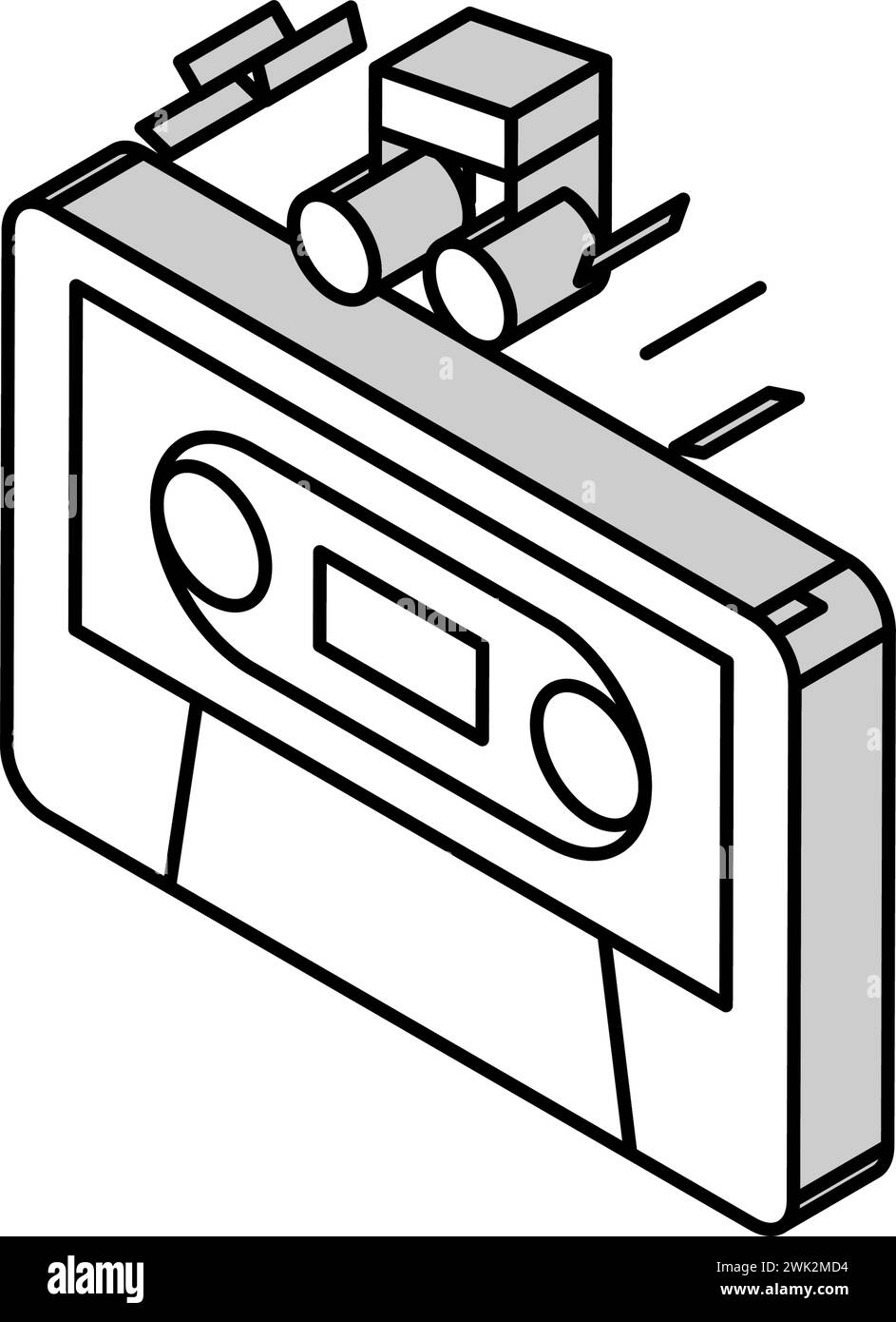 audio guide cassette isometric icon vector illustration Stock Vector ...