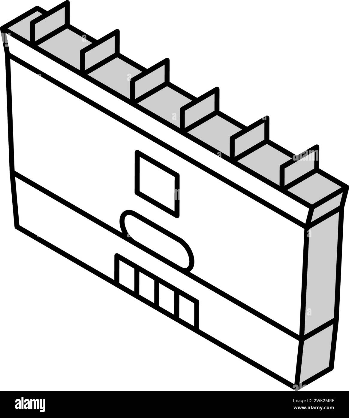 school building isometric icon vector illustration Stock Vector Image ...