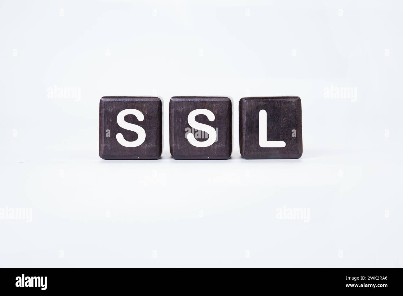 SSL on cubes on a white background. SSL connection Stock Photo
