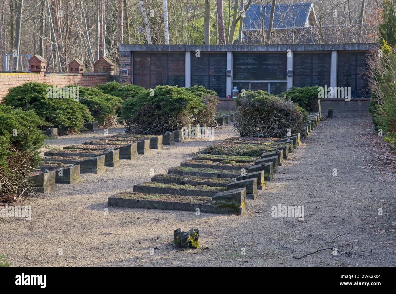 Trobitz, Germany - Jan 29, 2024: The lost train of prisoners from Bergen Belsen to Theresienstadt. It was liberated by Russian troops after a long jou Stock Photo