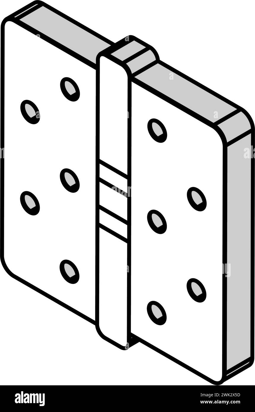 door hinges isometric icon vector illustration Stock Vector Image & Art ...