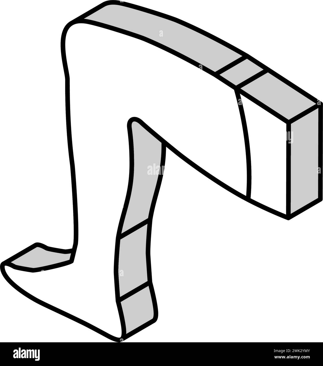 over knee sock isometric icon vector illustration Stock Vector Image ...