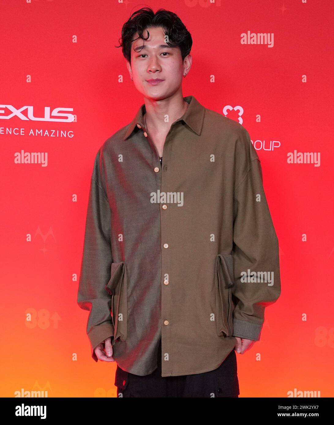 Los Angeles, USA. 17th Feb, 2024. Sam Li arrives at the 88rising’s