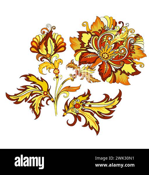 colorful motif design and beautiful color motif in textile digital and ...