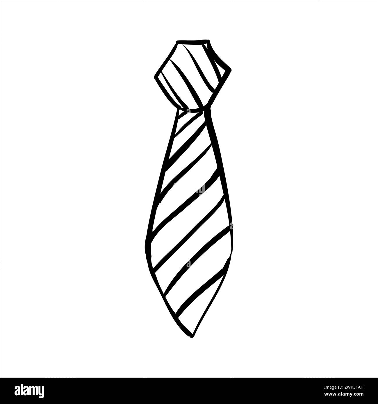 art illustration abstract hand draw vector symbol icon of set tie office Stock Vector