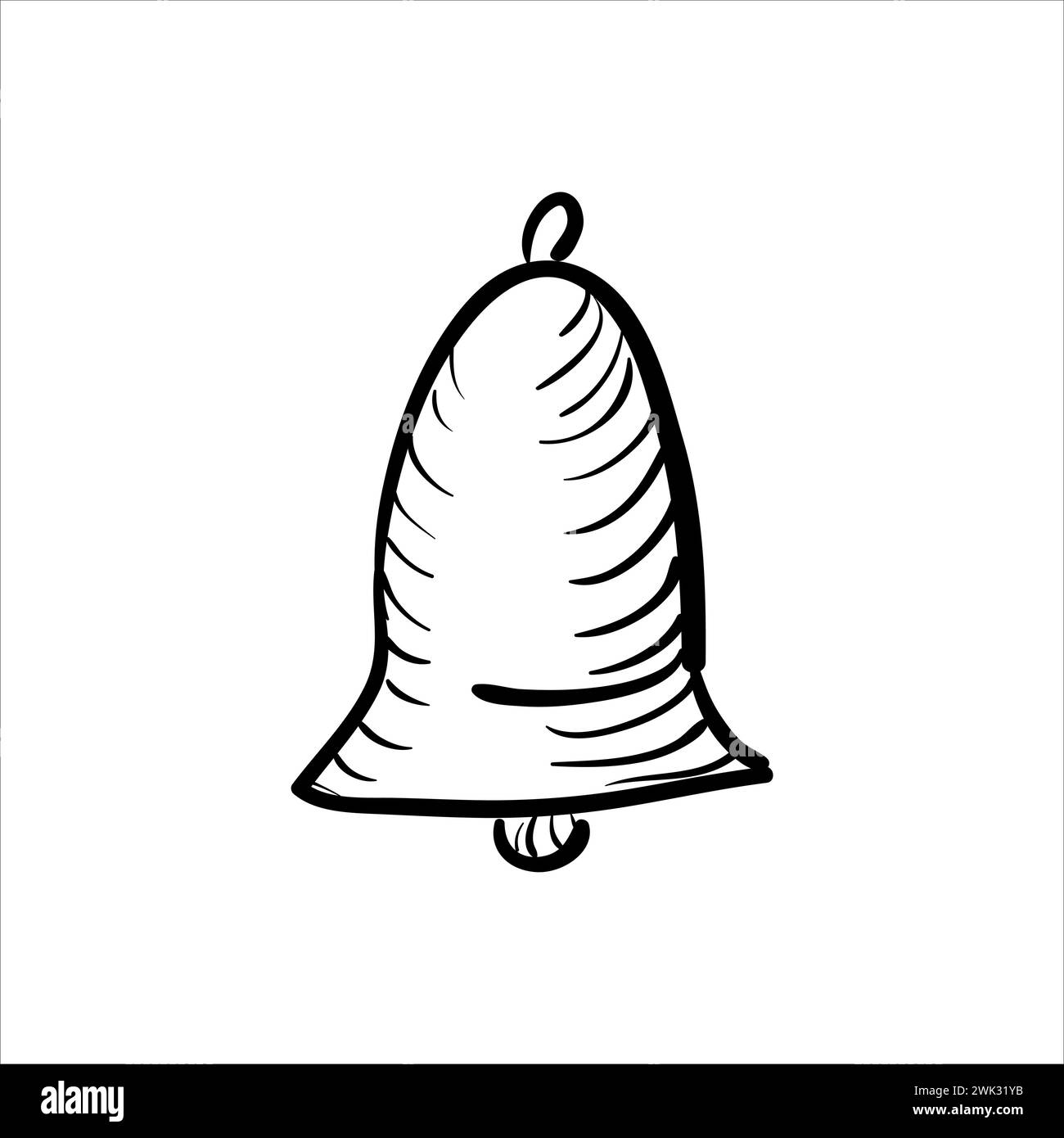 art-illustration-hand-draw-vector-symbol-icon-of-bell-stock-vector