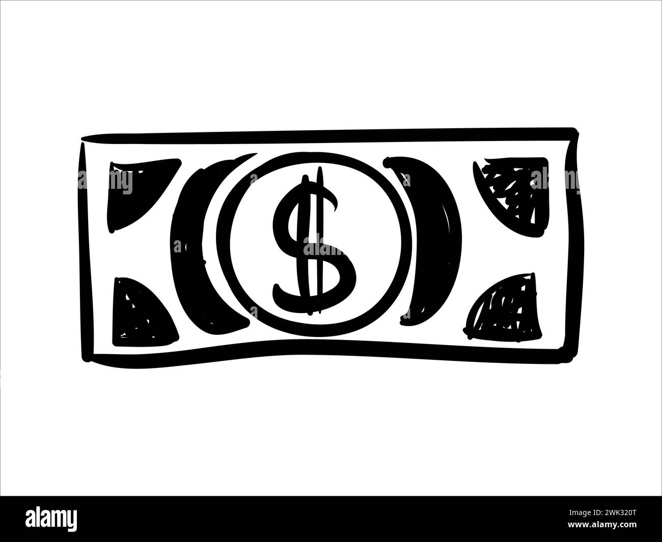 art illustration sketch abstract hand draw vector symbol icon of money ...