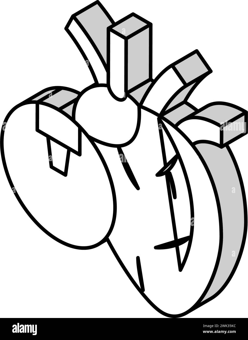 heart medical treatment laser isometric icon vector illustration Stock