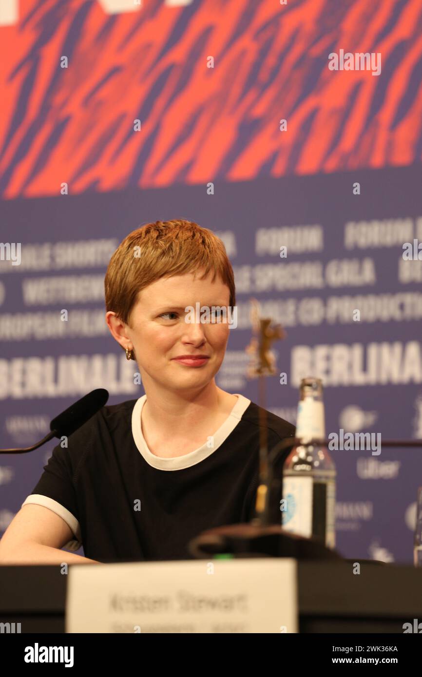 Berlin, Germany, 18th February 2024, Director, Screenwriter, Rose Glass at the press conference for the film Love Lies Bleeding at the 74th Berlinale International Film Festival. Photo Credit: Doreen Kennedy / Alamy Live News. Stock Photo