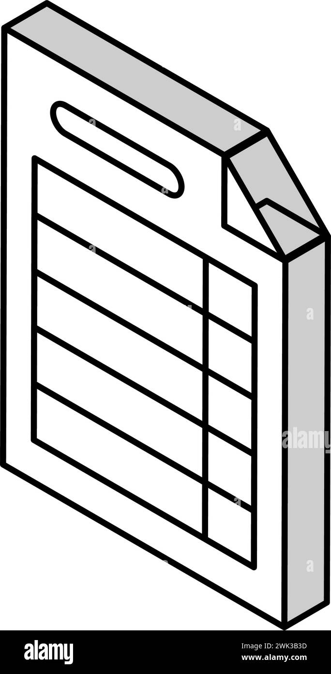 plan paper list isometric icon vector illustration Stock Vector Image ...