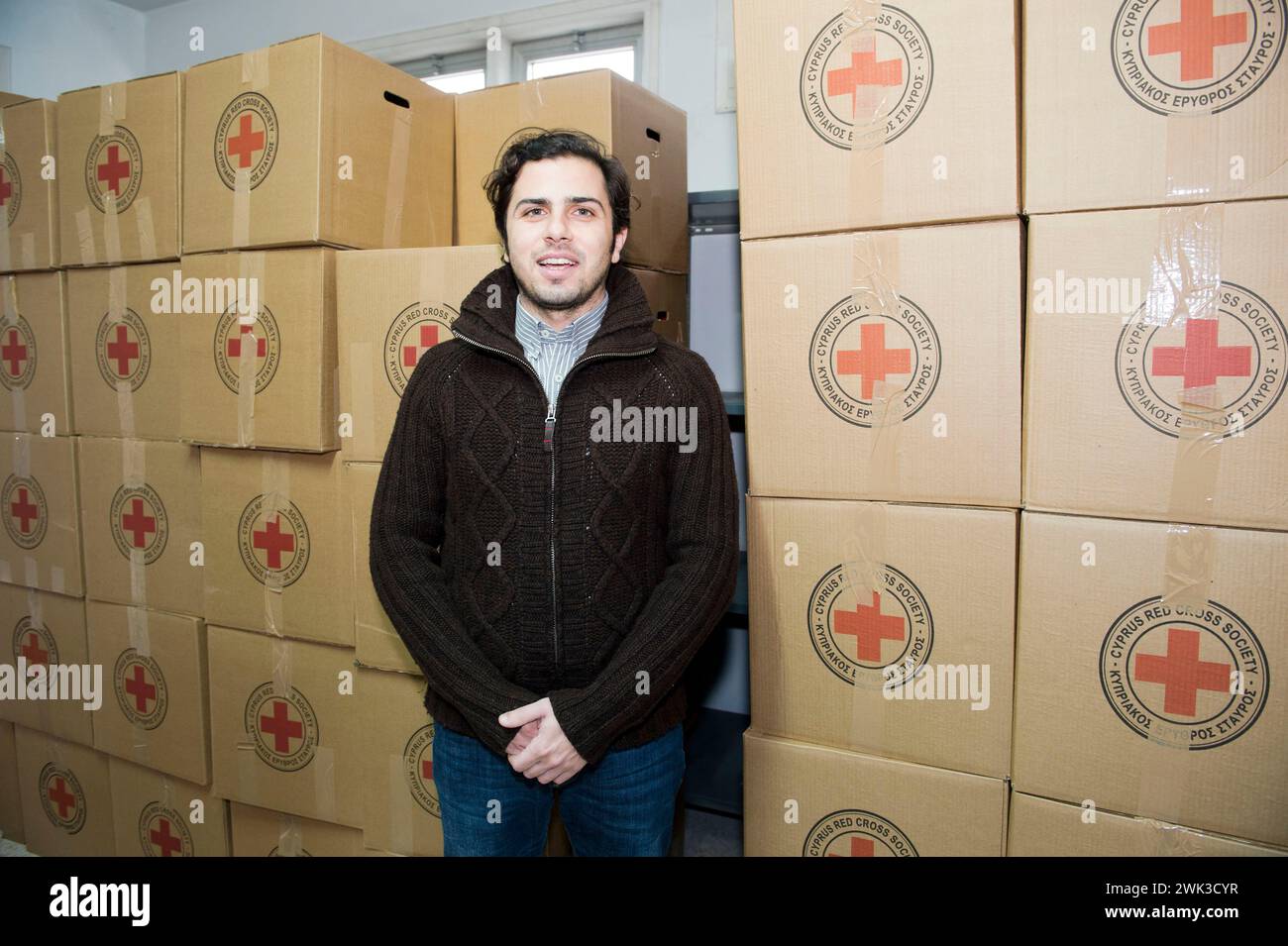 Giorgos Frantzis is programm manager at the Red Cross in Nicosia. Stock Photo