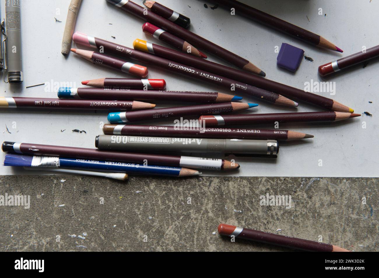 A draftsman's workplace Stock Photo