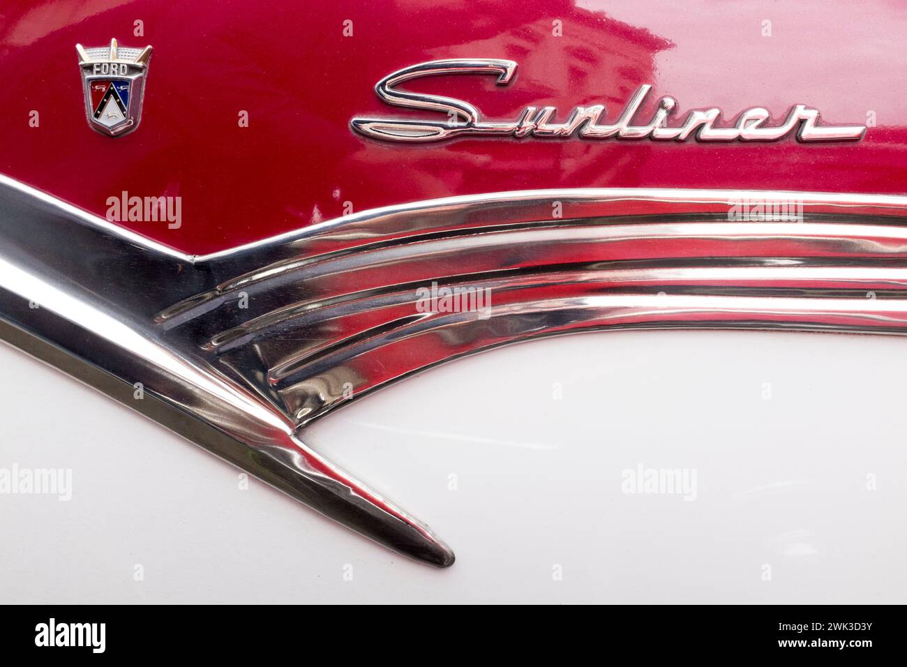 Decoration on a Ford Sunliner from 1955 Stock Photo